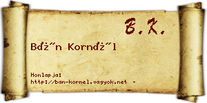 Bán Kornél névjegykártya